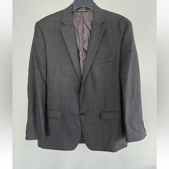 Lauren Ralph Lauren Sports Coat Men 44R Gray 100% Wool 2button Pinstripe Career - Picture 2 of 12